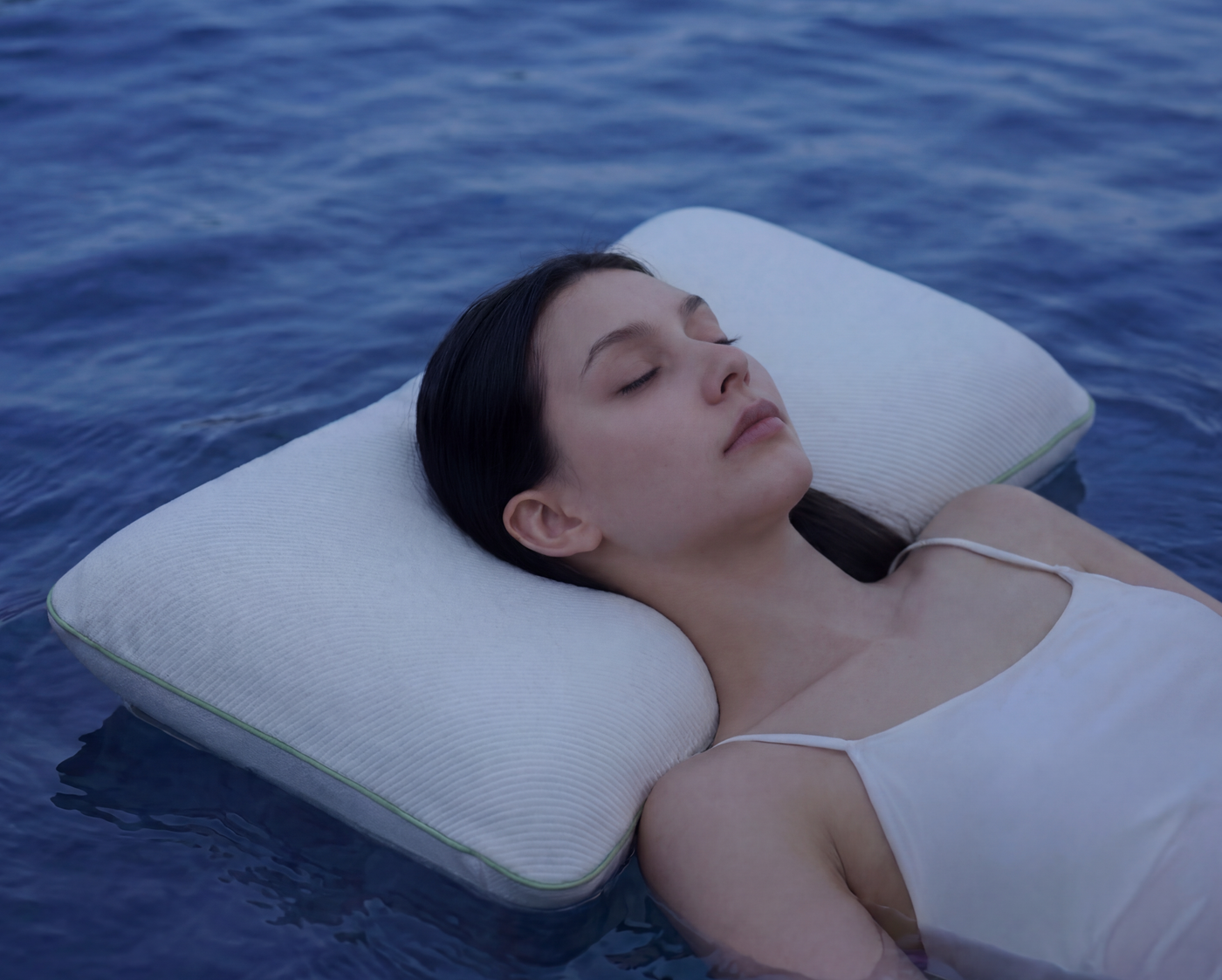 MemoryOne Hybrid Pillow styled on a modern bed