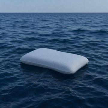 MemoryOne Hybrid Pillow styled on a modern bed